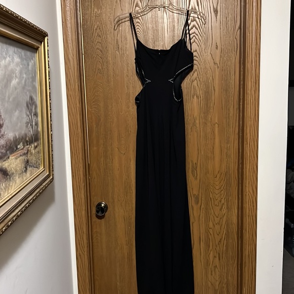 Black Maxi with rhinestones and side cut outs - Picture 2 of 2